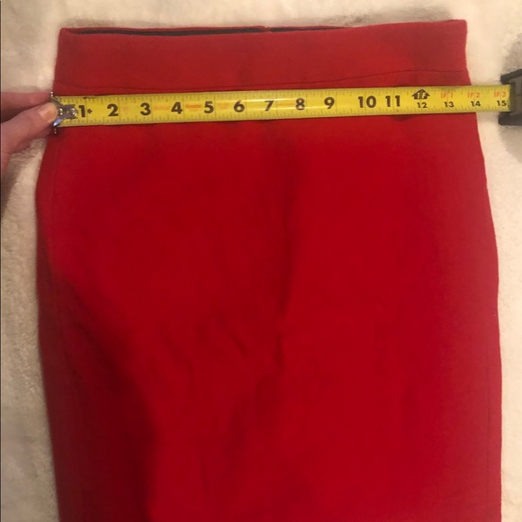 Jcrew red wool pencil skirt with lining - Picture 5 of 5